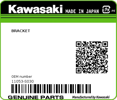 Product image: Kawasaki - 11053-S030 - BRACKET 