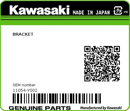 Product image: Kawasaki - 11054-Y002 - BRACKET  0