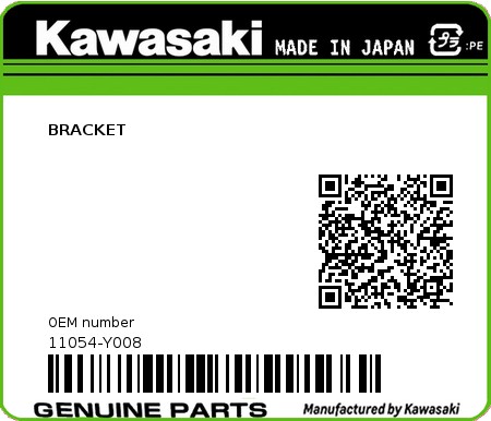 Product image: Kawasaki - 11054-Y008 - BRACKET  0