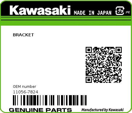 Product image: Kawasaki - 11056-7824 - BRACKET 