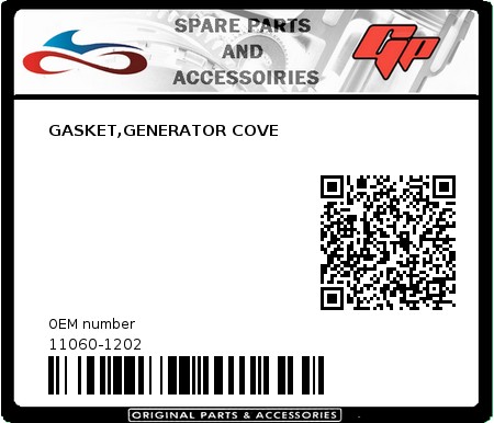 Product image:  - 11060-1202 - GASKET,GENERATOR COVE 