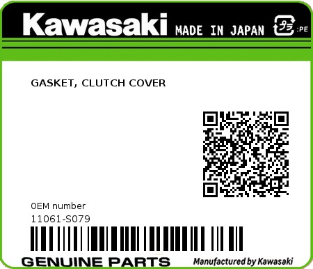 Product image: Kawasaki - 11061-S079 - GASKET, CLUTCH COVER 