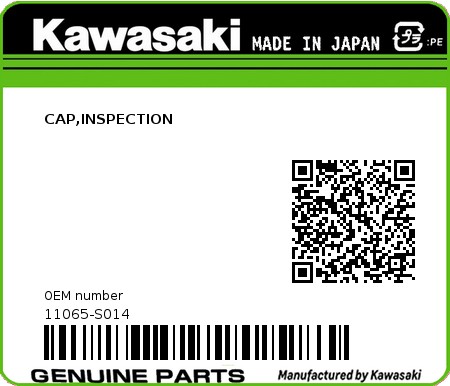 Product image: Kawasaki - 11065-S014 - CAP,INSPECTION  0