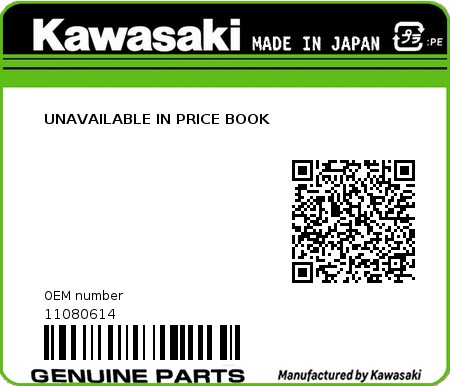Product image: Kawasaki - 11080614 - UNAVAILABLE IN PRICE BOOK  0
