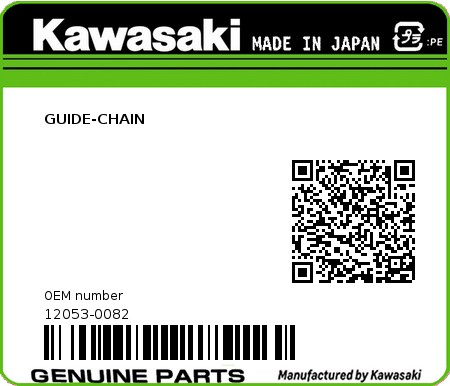 Product image: Kawasaki - 12053-0082 - GUIDE-CHAIN  0