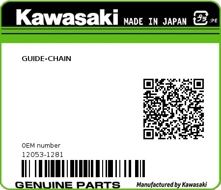 Product image: Kawasaki - 12053-1281 - GUIDE-CHAIN 