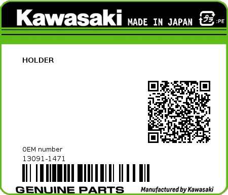 Product image: Kawasaki - 13091-1471 - HOLDER  0