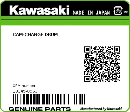 Product image: Kawasaki - 13145-0563 - CAM-CHANGE DRUM 