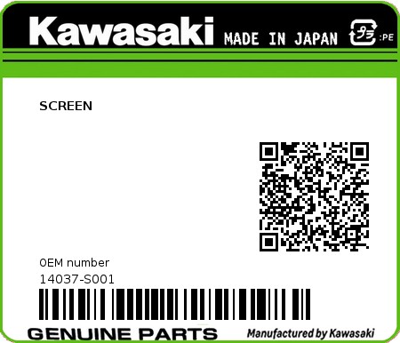 Product image: Kawasaki - 14037-S001 - SCREEN  0