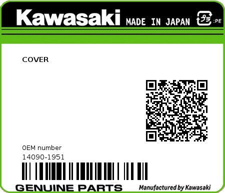 Product image: Kawasaki - 14090-1951 - COVER 