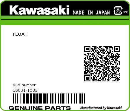 Product image: Kawasaki - 16031-1083 - FLOAT 