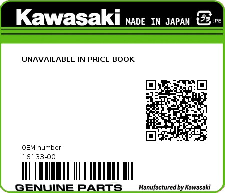 Product image: Kawasaki - 16133-00 - UNAVAILABLE IN PRICE BOOK  0