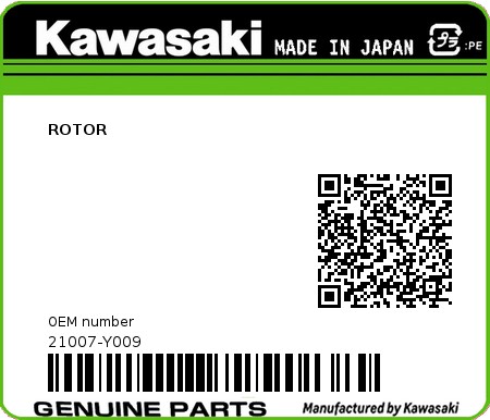 Product image: Kawasaki - 21007-Y009 - ROTOR  0