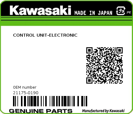 Product image: Kawasaki - 21175-0190 - CONTROL UNIT-ELECTRONIC  0