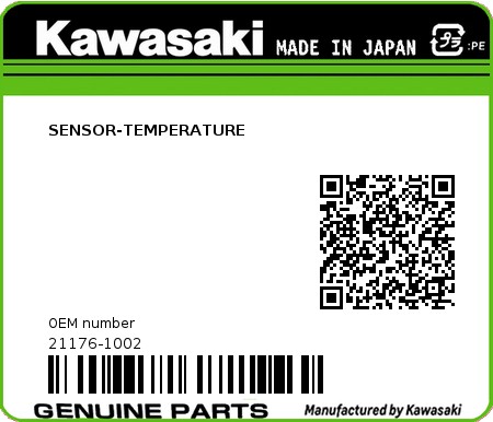 Product image: Kawasaki - 21176-1002 - SENSOR-TEMPERATURE 