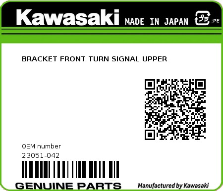 Product image: Kawasaki - 23051-042 - BRACKET FRONT TURN SIGNAL UPPER  0