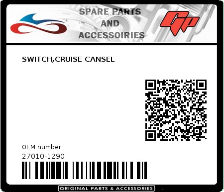 Product image:  - 27010-1290 - SWITCH,CRUISE CANSEL  0