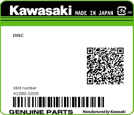 Product image: Kawasaki - 41080-S009 - DISC 