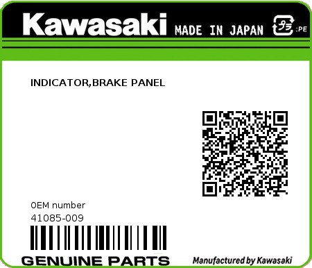 Product image: Kawasaki - 41085-009 - INDICATOR,BRAKE PANEL 