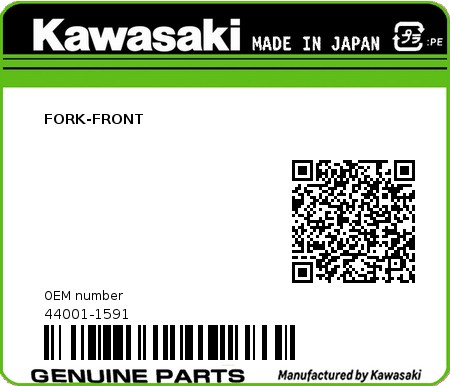 Product image: Kawasaki - 44001-1591 - FORK-FRONT  0