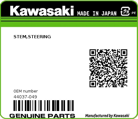 Product image: Kawasaki - 44037-049 - STEM,STEERING  0