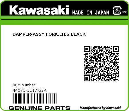 Product image: Kawasaki - 44071-1117-32A - DAMPER-ASSY,FORK,LH,S.BLACK  0