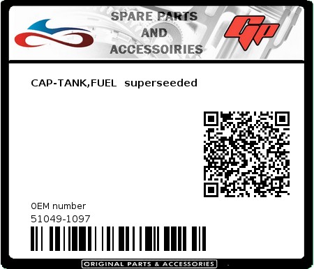 Product image:  - 51049-1097 - CAP-TANK,FUEL  superseeded 