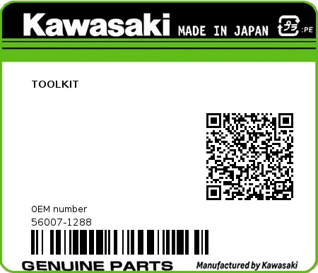 Product image: Kawasaki - 56007-1288 - TOOLKIT 