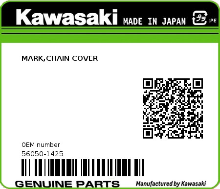 Product image: Kawasaki - 56050-1425 - MARK,CHAIN COVER  0