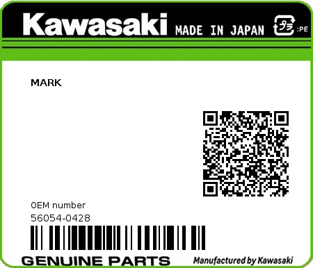 Product image: Kawasaki - 56054-0428 - MARK  0
