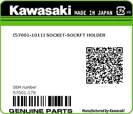 Product image: Kawasaki - 57001-179 - (57001-1011) SOCKET-SOCKFT HOLDER 