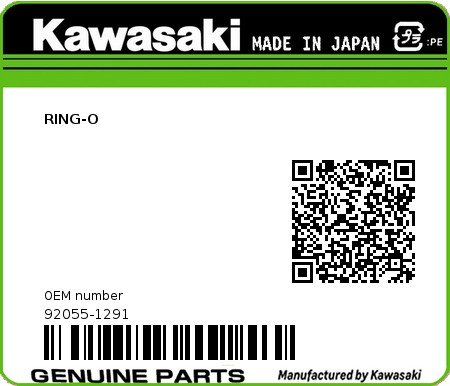 Product image: Kawasaki - 92055-1291 - RING-O  0