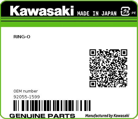 Product image: Kawasaki - 92055-1599 - RING-O 