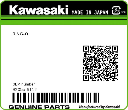 Product image: Kawasaki - 92055-S112 - RING-O  0