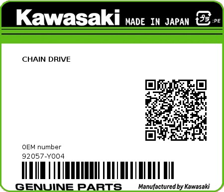 Product image: Kawasaki - 92057-Y004 - CHAIN DRIVE  0