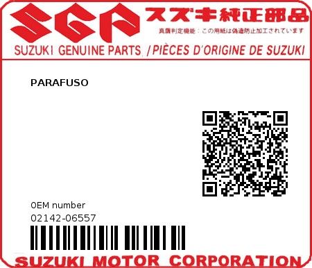 Product image: Suzuki - 02142-06557 - PARAFUSO  0