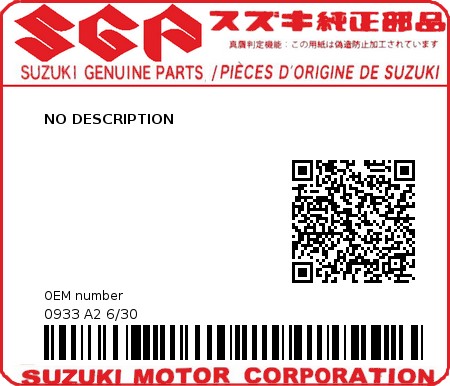 Product image: Suzuki - 0933 A2 6/30 - NO DESCRIPTION 