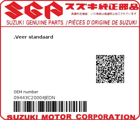 Product image: Suzuki - 09443C20004JEDN - .Veer standaard  0