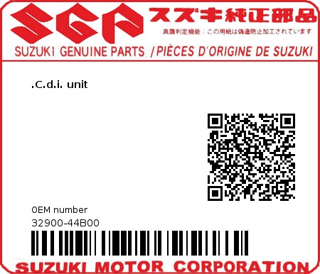 Product image: Suzuki - 32900-44B00 - C.D.I. UNIT 