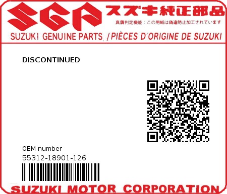 Product image: Suzuki - 55312-18901-126 - DISCONTINUED 