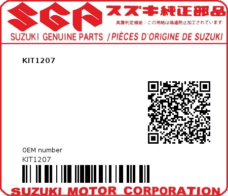 Product image: Suzuki - KIT1207 - KIT1207  0