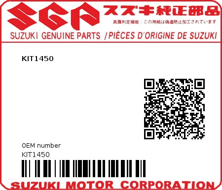 Product image: Suzuki - KIT1450 - KIT1450  0