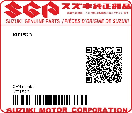 Product image: Suzuki - KIT1523 - KIT1523 