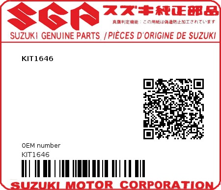 Product image: Suzuki - KIT1646 - KIT1646  0