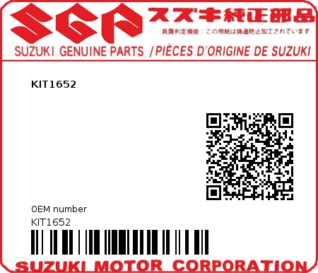 Product image: Suzuki - KIT1652 - KIT1652  0