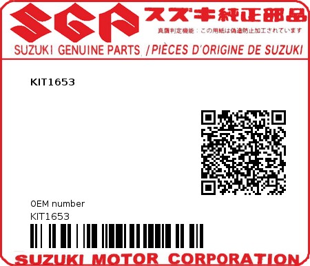 Product image: Suzuki - KIT1653 - KIT1653  0