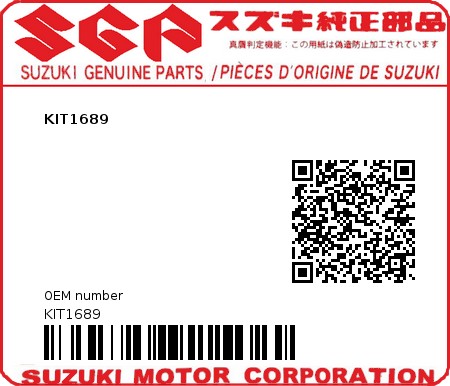 Product image: Suzuki - KIT1689 - KIT1689  0