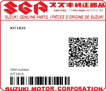 Product image: Suzuki - KIT1826 - KIT1826  0