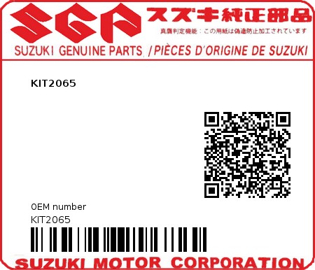 Product image: Suzuki - KIT2065 - KIT2065  0