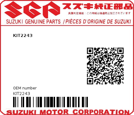 Product image: Suzuki - KIT2243 - KIT2243  0
